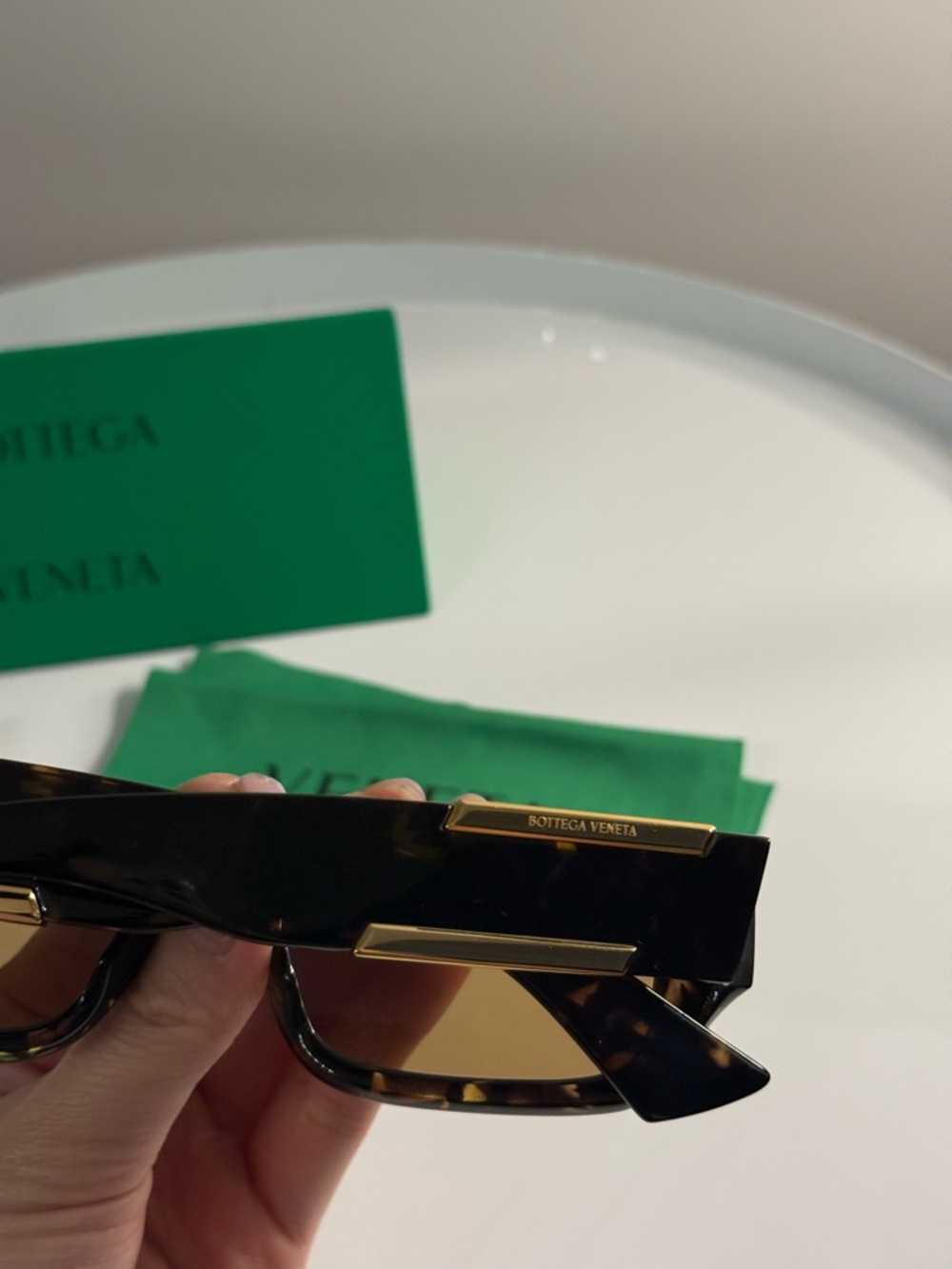 Bottega Veneta Rectangular Women’s Sunglasses (Brand New, Authentic) - Picture 5 of 6